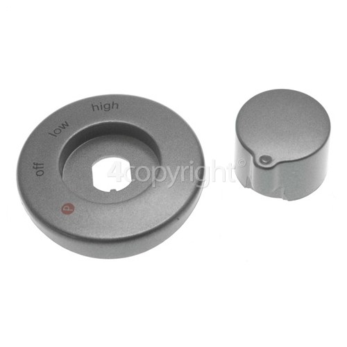 Kenwood SB055 Control Knob With Bezel - Silver