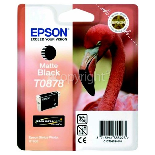 Epson Genuine T0878 Matte Black Ink Cartridge