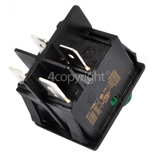 Numatic Green ON/OFF Rocker Switch : 4TAG