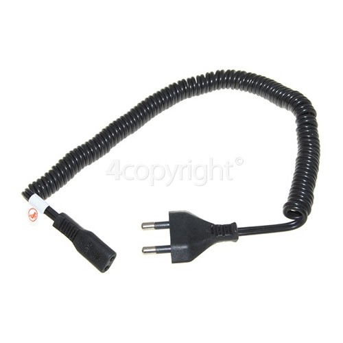 Philips 2 Pin Coiled Shaver Mains Lead - 1.8m