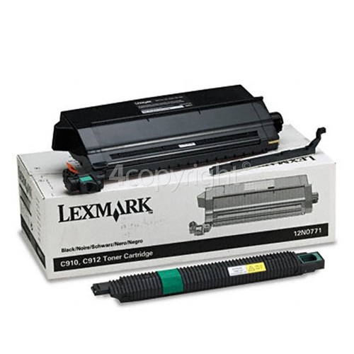 Lexmark Genuine 12N0771 Black Toner Cartridge (Including Oil Coating Roller)