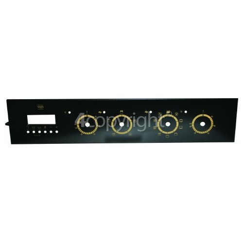 Rangemaster 7603 Double Oven black/brass Facia Panel