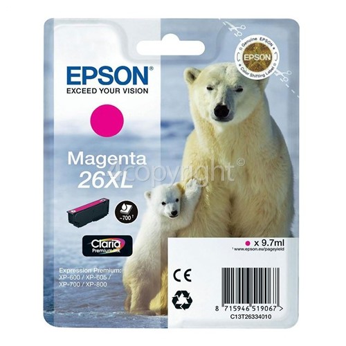 Epson XP-605 Genuine T2633 Magenta High Capacity Ink Cartridge