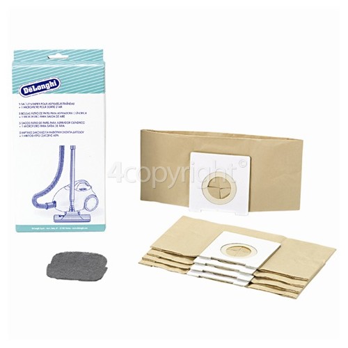 Delonghi Paper Bag & Filter Kit (Pack Of 5)