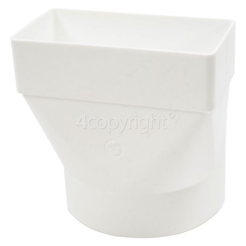 Round To Rectangular Horizontal Ducting Vent Adapter - 110MM X 54MM