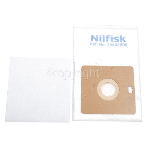 Nilfisk Bag & Pre Filter Set (Pack Of 5)