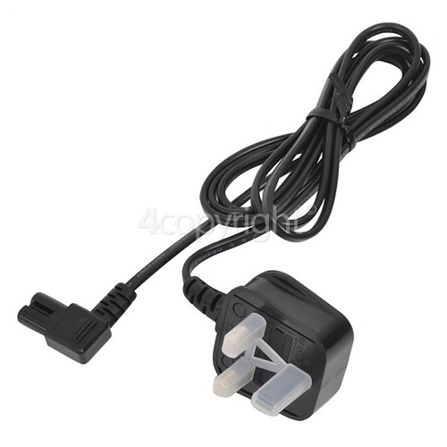 Figure-8 Right-Angled Mains Lead - UK Plug