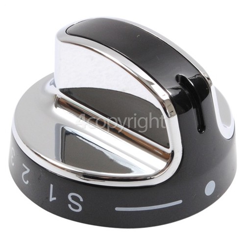 New World Main Oven Control Knob - Black / Chrome