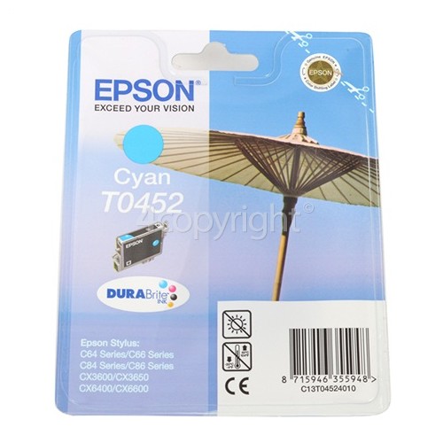 Epson Genuine T0452 Cyan Ink Cartridge