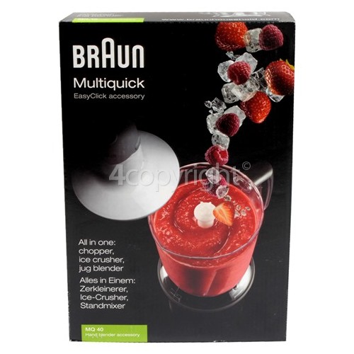 Braun EasyClick MQ40 Big Chopper / Ice Crusher Attachment - White