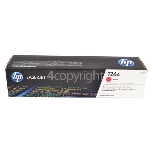 Hewlett Packard 100 Colour MFP M175nw Genuine 126A Magenta Toner Cartridge (CE313A)