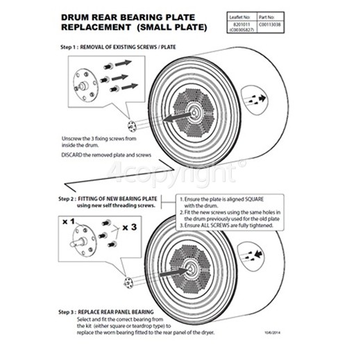 Indesit G 75 C (UK) Drum Shaft Kit