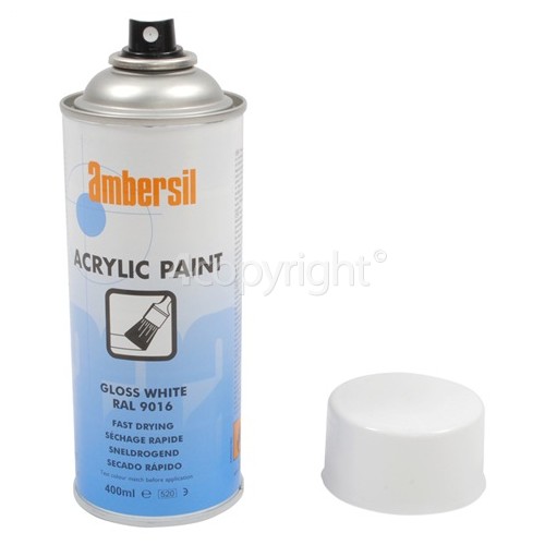 Ambersil Acrylic Gloss White RAL 9016 Fast Drying Paint - 400ml