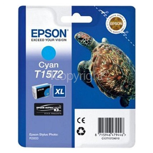 Epson Genuine T1572 Cyan Ink Cartridge