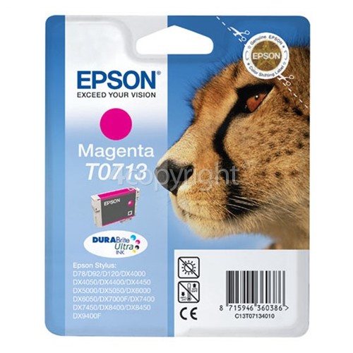 Epson Genuine T0713 Magenta Ink Cartridge