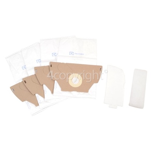 Electrolux Group ES49 Synthetic Bag & Filter Kit (Pack Of 4)