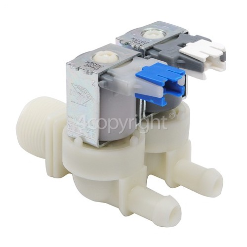 Hoover Cold Water Double Inlet Solenoid Valve : 180Deg. With Protected (Push) Connectors