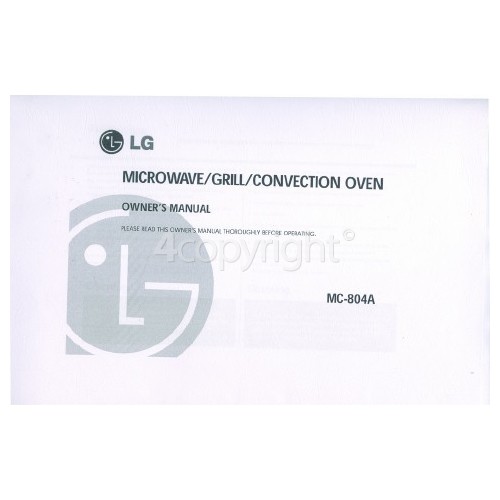 LG Obsolete Instruction Manual Mw LG Obsolete Instruction Manual Mw
