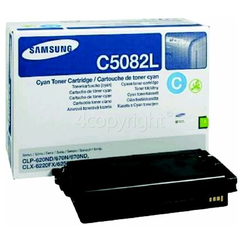 Samsung CLP-620 Genuine CLT-C5082L High Capacity Cyan Toner Cartridge