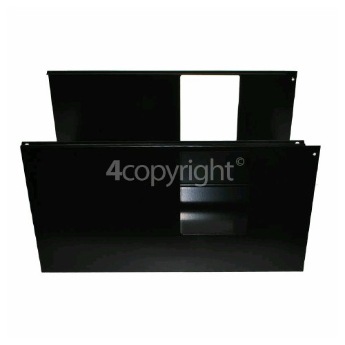 Rangemaster 6302 CH120 Electric black/chrome HOOD - from serial number 100001 Use FVL1330058713 Standard/short Lower Chimney