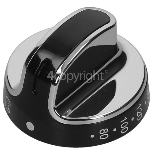 Belling Top Oven Control Knob Chrome / Black www.bellingspares.co.uk