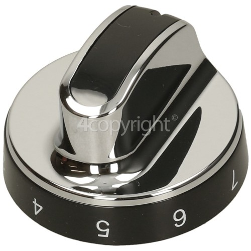 New World Grill Control Knob Black / Chrome newworldspares.co.uk