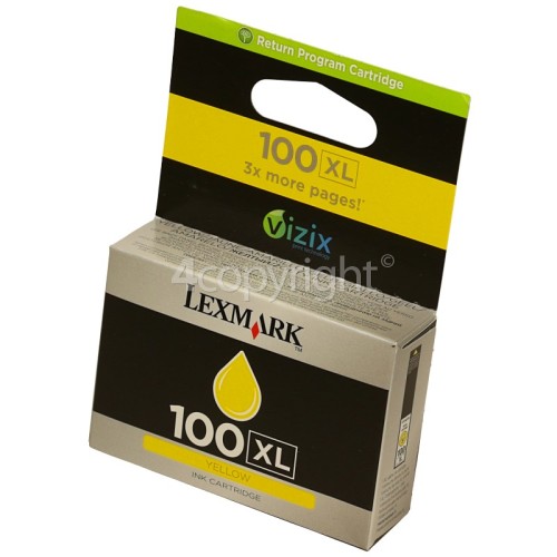 Lexmark Genuine 100XL Yellow High Yield Ink Cartridge - 14N1071E