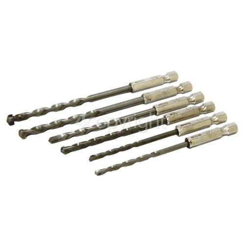 Rolson 6 Piece Masonry Drill Bit Set