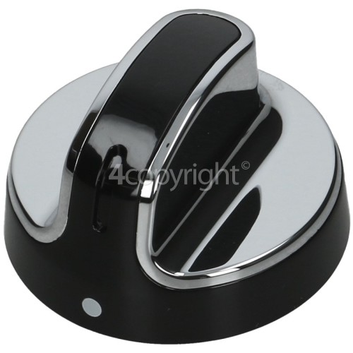 New World Hob Control Knob Black / Chrome newworldspares.co.uk
