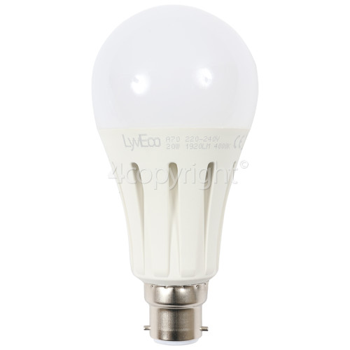 LyvEco 20W GLS BC (A70) LED Lamp (Daylight) 125W Equivalent