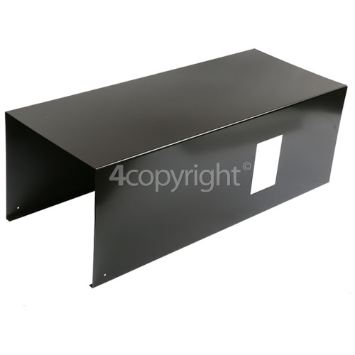 Rangemaster 9574 110CM FLAT HOOD - BLACK/CHROME Lower Chimmney