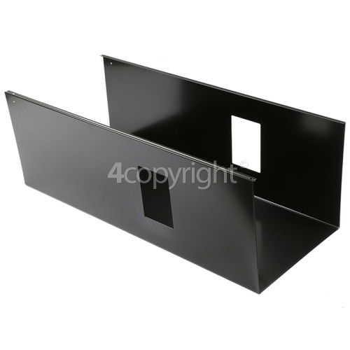 Rangemaster 9574 110CM FLAT HOOD - BLACK/CHROME Lower Chimmney