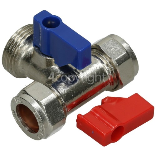 Hose Taps Tee Type (1 Pair) : For Plumbing In Your Washing Machine Or Dishwasher