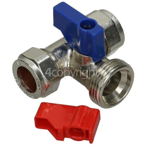 Hose Taps Tee Type (1 Pair) : For Plumbing In Your Washing Machine Or Dishwasher