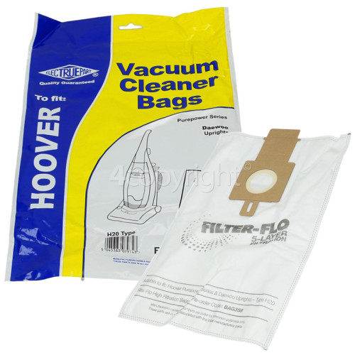 Hoover H20 Filter-Flo Synthetic Dust Bags (Pack Of 5) - BAG359