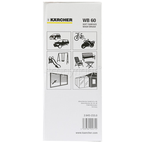 Karcher K2-K7 WB-60 Soft Surface Wash Brush : Car. Van, Glass, Greenhouse, Conservatory Etc.