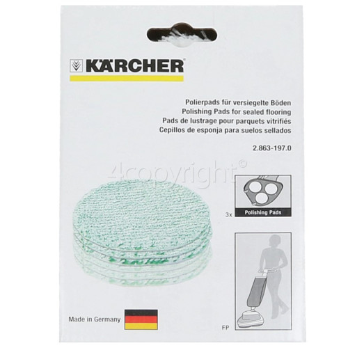 Karcher Sealed Polishing Pads - Pack Of 3