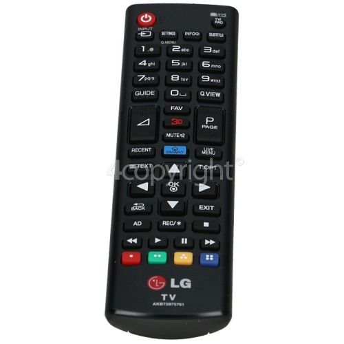 LG 105UC9V AKB73975761 Remote Control