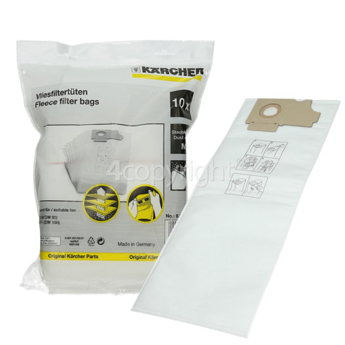 Karcher CV36/2 Fleece Filter Bag (Pack Of 10)