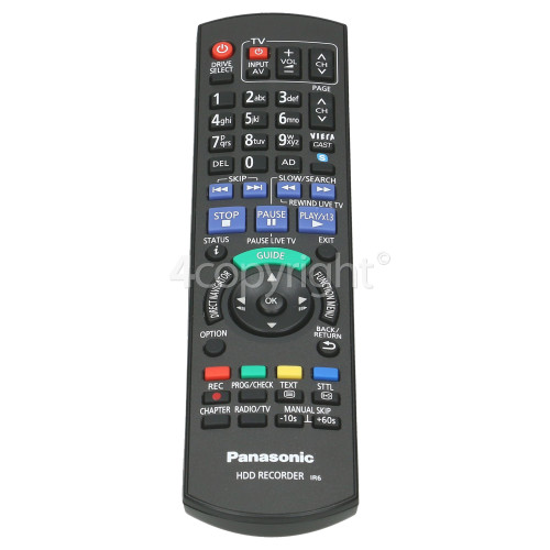 Panasonic N2QAYB000618 HD Recorder Remote Control