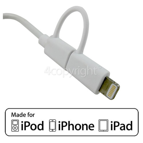 Apple 1.0m Lightning & Micro USB Cable - White