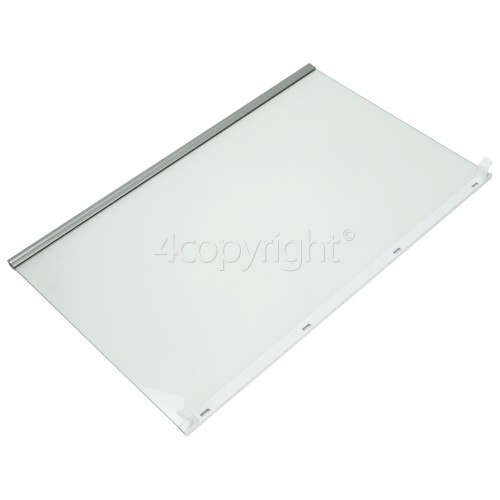 RB411N4WW Fridge Glass Shelf With Trims 485x301mm