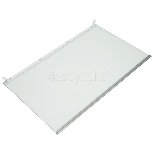 RB411N4WW Fridge Glass Shelf With Trims 485x301mm