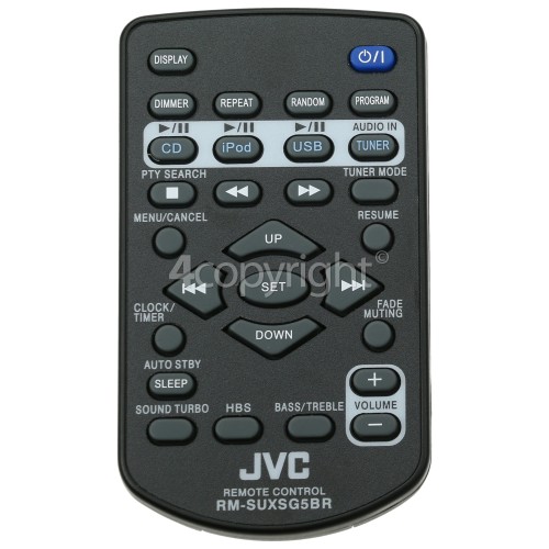 JVC UXSG5 RMSUXSG5BR Remote Control