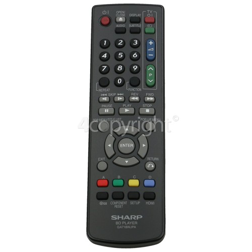 Sharp GA718WJ Remote Control