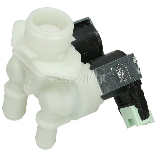 Arthur Martin Electrolux Cold Water Double Solenoid Inlet Valve : 180Deg. With Protected (push) Connectors