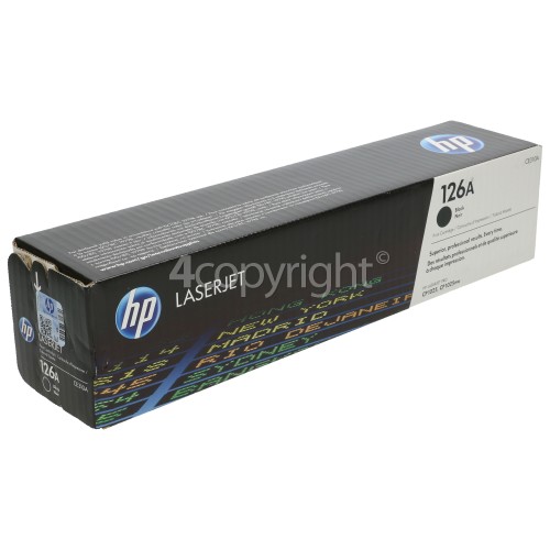 Hewlett Packard 100 Colour MFP M175nw Genuine 126A Black Toner Cartridge (CE310A)