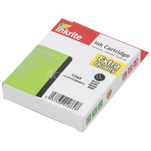 Inkrite Compatible Brother LC985B Black Ink Cartridge