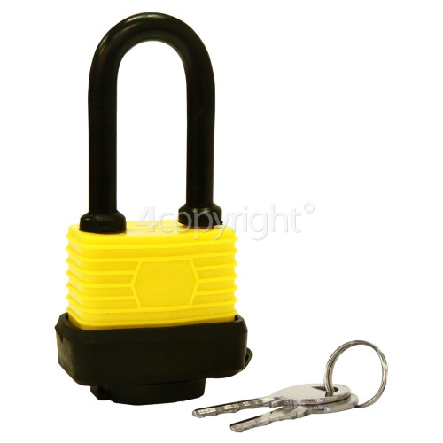 Rolson 40mm Long Shackle Weatherproof Steel Padlock