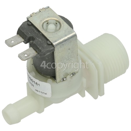 Hotpoint 9519W Cold Water Single Solenoid Inlet Valve : 180Deg. 12 Bore Outlet